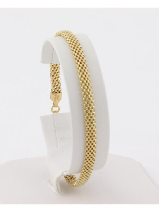 Unbranded Jewelry - 18k Yellow Gold Over Sterling Silver Weaved Braided Bracelet 8" inch